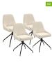 IDOMYA Factory 4er-Set: Stühle "Olivia" in Creme/ Schwarz - (B)54 x (H)79 x (T)47,5 cm