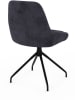 IDOMYA Factory 4-delige set: stoelen "Olivia" antraciet/zwart - (B)54 x (H)79 x (D)47,5 cm