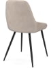 IDOMYA Factory 4er-Set: Stühle "Olivia" in Beige/ Schwarz - (B)54 x (H)79 x (T)47,5 cm