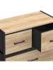 IDOMYA Essentials Ladekast "Iris" lichtbruin/zwart - (B)60 x (H)90 x (D)30 cm