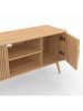 IDOMYA Factory TV-Regal "Faustine" in Hellbraun - (B)110 x (H)54 x (T)40 cm