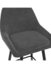 IDOMYA Factory 2er-Set: Barhocker "Olivia" in Anthrazit/ Schwarz - (B)46 x (H)92 x (T)44 cm