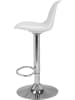 IDOMYA Factory 2er-Set: Barhocker "Karl" in Weiß/ Silber - (B)42 x (H)104 x (T)39 cm