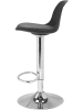 IDOMYA Factory 2-delige set: barkrukken "Karl" zwart/zilverkleurig - (B)42 x (H)104 x (D)39 cm
