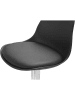 IDOMYA Factory 2-delige set: barkrukken "Karl" zwart/zilverkleurig - (B)42 x (H)104 x (D)39 cm
