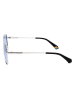 Polaroid Unisex-Sonnenbrille in Silber/ Hellblau