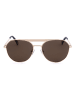 Polaroid Okulary przeciwsłoneczne unisex w kolorze złoto-brązowym