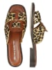 MELVIN & HAMILTON Leren slippers "Everly 4" lichtbruin/geel/zwart
