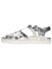MELVIN & HAMILTON Leren enkelsandalen "Siri 1" zilverkleurig