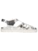 MELVIN & HAMILTON Leren enkelsandalen "Siri 1" zilverkleurig