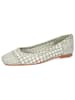 MELVIN & HAMILTON Leren ballerina's "Elyssa 1" wit/saliegroen