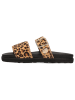 MELVIN & HAMILTON Leren slippers "Siri 5" lichtbruin/zwart