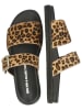 MELVIN & HAMILTON Leren slippers "Siri 5" lichtbruin/zwart