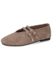 MELVIN & HAMILTON Leren ballerina's lichtbruin