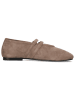 MELVIN & HAMILTON Leren ballerina's lichtbruin