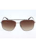 Lacoste Okulary przeciwsłoneczne unisex w kolorze srebrno-brązowym