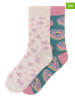 Funky Steps 2-delige set: sokken lichtroze/blauw