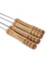 Homla 4er-Set: Grillspieße "Easy Grill" in Silber/ Hellbraun - (L)43 cm