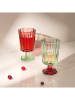Homla Drinkglas "Cassiar" rood/groen - 220 ml