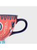 Homla Tasse ''Shilla'' in Rot/ Dunkelblau - 400 ml
