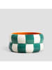 Homla Kom "Bitti" wit/turquoise/oranje - Ø 14 cm