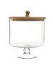 Homla Etagere "Wood Colony" in Transparent/ Hellbraun - (H)18 x Ø 24 cm