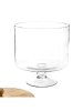 Homla Etagere "Wood Colony" in Transparent/ Hellbraun - (H)18 x Ø 24 cm