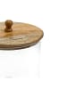 Homla Etagere "Wood Colony" in Transparent/ Hellbraun - (H)18 x Ø 24 cm