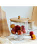 Homla Etagere "Wood Colony" in Transparent/ Hellbraun - (H)18 x Ø 24 cm