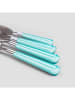 Homla 16-delige bestekset "Seashell" zilverkleurig/turquoise