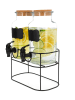Homla 3-delige set: drankdispensers "Allos" transparant/bruin - 2x 2 l