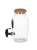 Homla 3tlg. Set: Getränkespender "Allos" in Transparent/ Braun - 2x 2 l