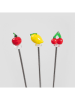 Homla 3-delige set: cocktailroerstaafjes "Orkel Summer" rood/geel - (L)22,5 cm