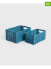 Homla 3-delige set: opbergmanden "Sormi" blauw
