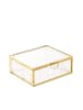 Homla Schmuckkästchen "Grazia" in Transparent/ Gold - (B)13 x (H)5 x (T)11 cm