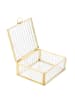 Homla Schmuckkästchen "Grazia" in Transparent/ Gold - (B)13 x (H)5 x (T)11 cm