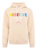 Zwillingsherz Hoodie "Positive" in Beige