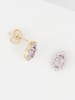 OR ÉCLAT Gouden oorstekers "Greenwich" met amethist