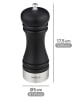 Wenko Salzmühle "Sali" in Schwarz/ Silber - (H)17,5 x Ø 5 cm