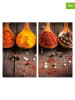 Wenko 2er-Set: Herdabdeckplatten "Curry" in Bunt - (L)30 x (B)52 cm