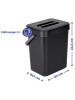 Wenko Tür-Abfalleimer "Bin" in Schwarz - (B)20 x (H)24,5 x (T)15,5 cm