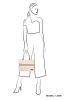 ZEBRA Schultertasche "Natural" in Beige - (B)38 x (H)28 x (T)12 cm