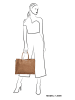 ZEBRA Schultertasche "Lisa XL" in Hellbraun - (B)34 x (H)28 x (T)14 cm