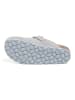 billowy Leder-Clogs in Hellgraun