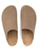 billowy Leder-Clogs in Hellbraun