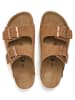 billowy Leren slippers lichtbruin