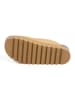 billowy Leren slippers lichtbruin