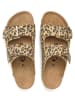 billowy Pantoletten in Beige/ Braun