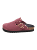 billowy Leder-Clogs in Dunkelrot