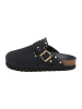 billowy Leren clogs zwart